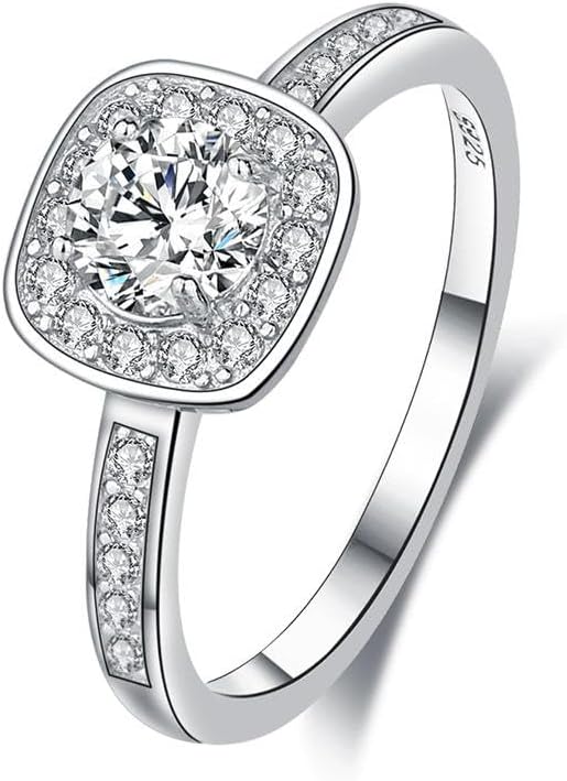 2.30 Ctw Round Brilliant Cut Diamond 14k White Gold Over Womens Engagement Wedding Halo Shape Ring 925 Sterling Silver