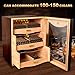 Cigar Humidor Cabinet, APP Premium 3-Tier Table Top Cigar Box with Remote Control, Adjustable LED Lighting, 16 Colors Lighting Cigar Display Case, Built-in Humidifier, Large Capacity for 150 Cigars