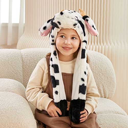 Specialyou Plush Animal Hat Cow Ear Moving Jumping Hats Funy Interactive Hat For Kids Girl Boy Cosplay Christmas Party Holiday Hat #TOP1