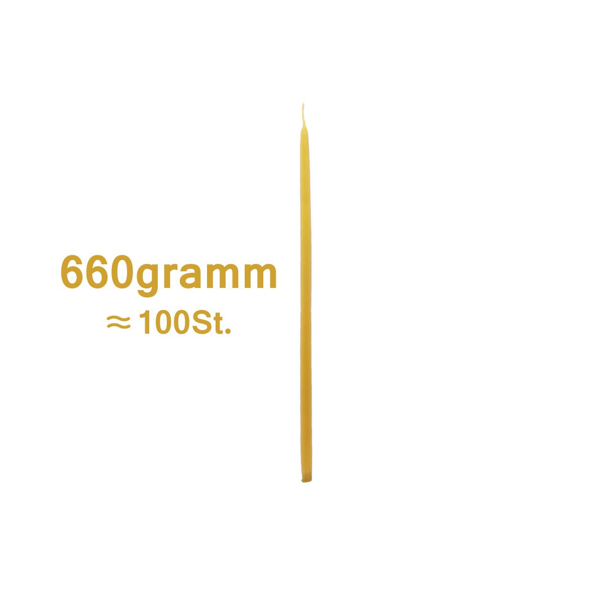 NKlaus 660 g (ok. 100 szt.) Świece 100% wosk pszczeli 22 cm ręczne wykonanie Grecja 36320