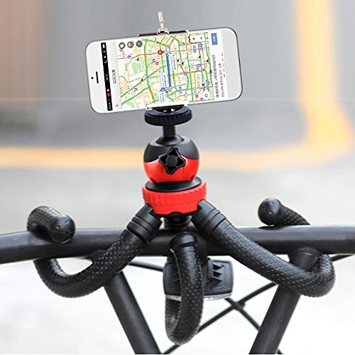 Mini Flexible Tripod Octopus Spider Stand Holder with 360° Ball Head for GoPro Heor for Canon, Nikon, Sony, DSLR And iPhone X - Black