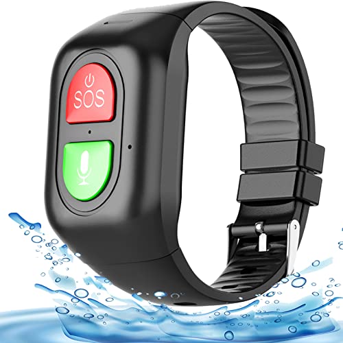 Bracelet Sos Montre De Téléphone Étanche Intelligente Anti-Perte Tracker GPS avec Détecteur de Chute Bouton Panique SOS Téléphone étanche pour Android...