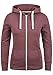 Produktbild DESIRES DerbyZip Damen Sweatjacke Kapuzenjacke Hoodie Mit Kapuze Und Fleece-Innenseite, Größe:S, Farbe:Wine Red Melange (8985)