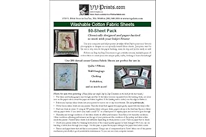 June Tailor ColorFast Sew In Inkjet Fabric Sheets (50-Sheet Pack)