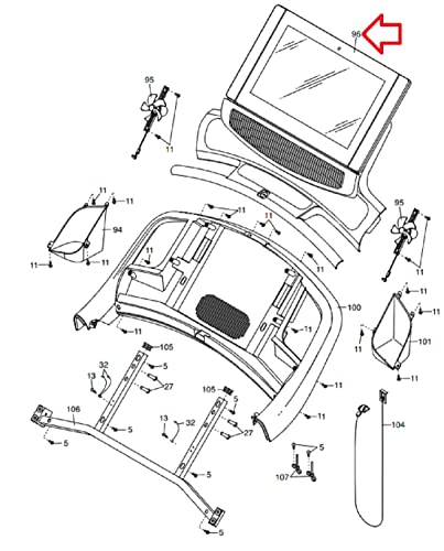 Image of Display Console Assembly 425659 Works with 2950 Treadmill