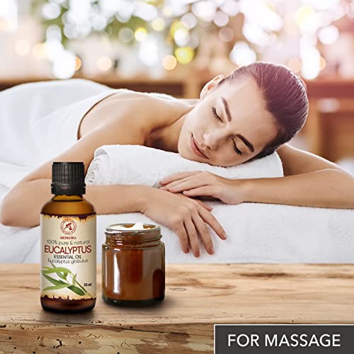Eucalyptus Essential Oil 1.7 Fl Oz - Eucalyptus Globulus - 100% Pure Eucalyptus EO for Freshen Rooms - Home Fragrances - Aromatherapy - Diffuser - Aroma Lamps - Making Candles - Scented Oils