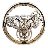 Industrieller Stil Gang Wanduhr, Stumm Retro Umweltfreundliches Harz Dekorative Kunstuhr, Silent Nicht Ticken Quarz-Uhr, Wohnzimmeruhr