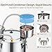 CAMMOO 3 Pots 13.2Gal/50L Moonshine Still Kit Complete with Thumper and Condenser, Thermometer, Submersible Pump, Stainless Steel Alcohol Distiller Home Brewing Kit for DIY Whiskey Wine Brandy