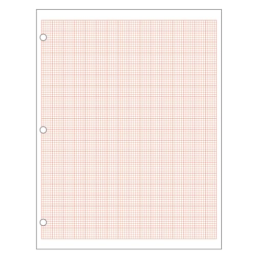 Papier millimétré décimal évitez les erreurs de mesure avec quadrillage rouge 1/10"