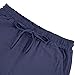 Dirxi Men Summer Linen Shorts Dark Blue Solid Color with Drawstring Elastic Waist Shorts Pocket Casual Fashion Beach Pants Casual Fashion Loose Fitness Sweatpant S