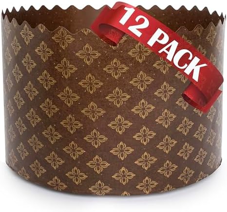 Panettone Papierform Standard – 24 Stück, H 9 cm x B 9 cm, Kulich-Form, runde Panettone-Papier-Backformen, Pfannen, Papier, Panettone, Osterbrotbackformen Panettone Papierform Standard – 24 Stück, H 9 cm x B 9 cm, Kulich-Form, runde Panettone-Papier-Backformen, Pfannen, Papier, Panettone, Osterbrotbackformen