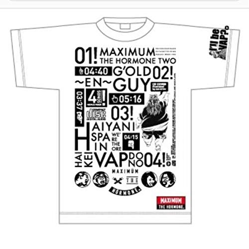 マキシマムザホルモン　Tシャツ　白　麺カタコッテリ Amazon.co.jp: マキシマムザホルモン Tシャツ M size 白