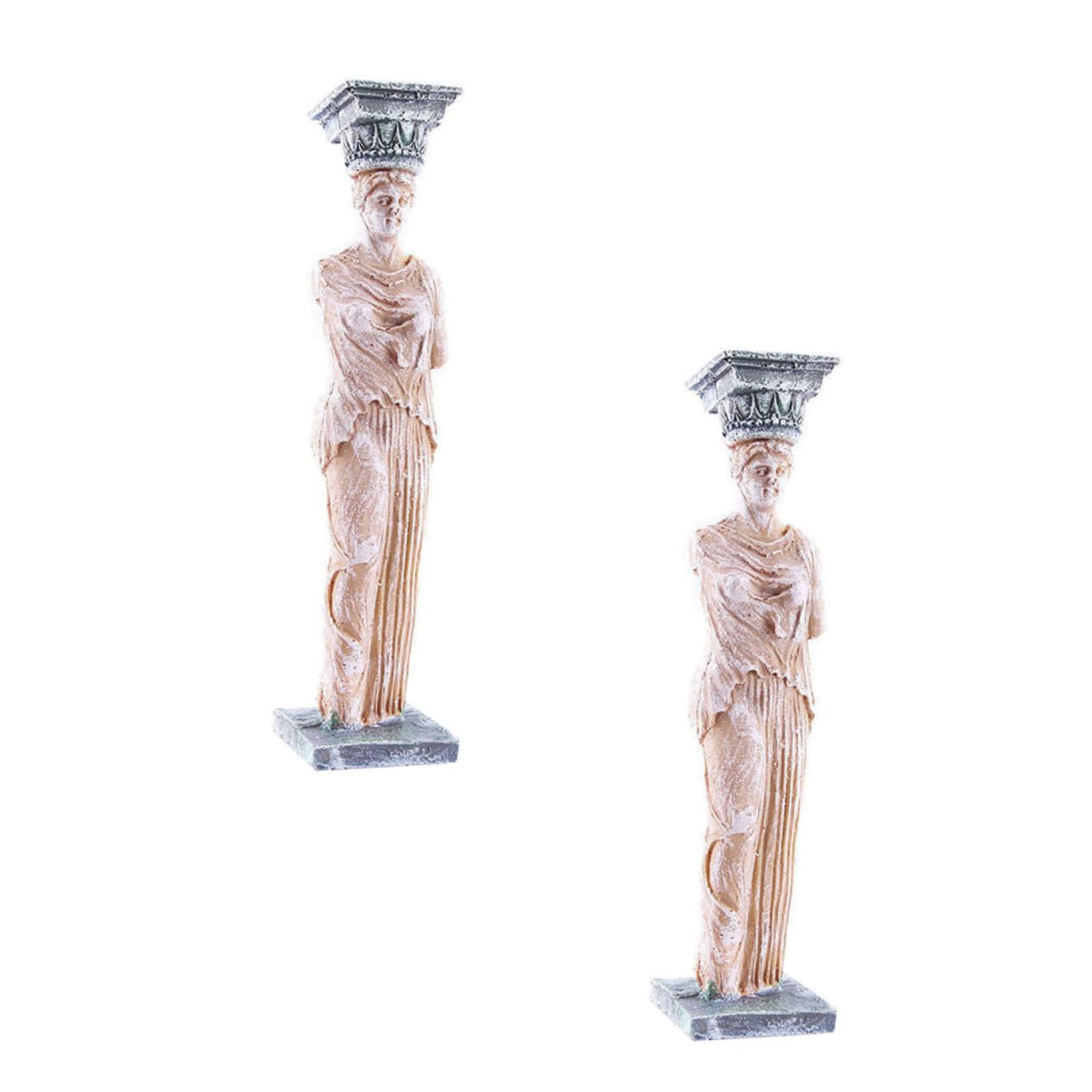 VICASKY 2pcs Aquarium Decorations Realistic Resin Goddess Statues Fish Tank Ornaments for Aquatic Landscape Decor, for Freshwater and Saltwater Tanks