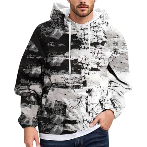 Sweat homme track top à capuche pull militaire vintage hiver sous-pull