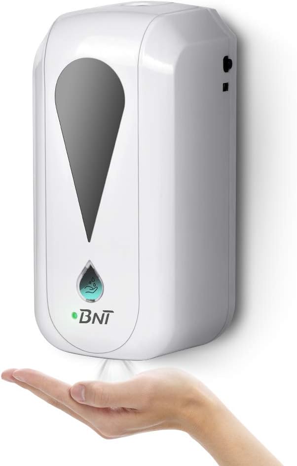BNT Alcohol Spray Hospital Hand Sanitizer Machine Soap Dispenser Automatic Touchless Touch Free Wall Mounted Motion Sensor Smart Soap Dispenser for Toilet Restaurants Home 1200ML