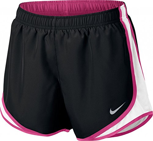 Nike Women's Dry Tempo Short, Black/White/Vivid Pink, X-Large