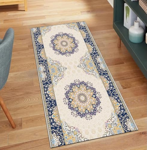 Alfombra de cocina beige de 60x160 cm lavable y antideslizante 2