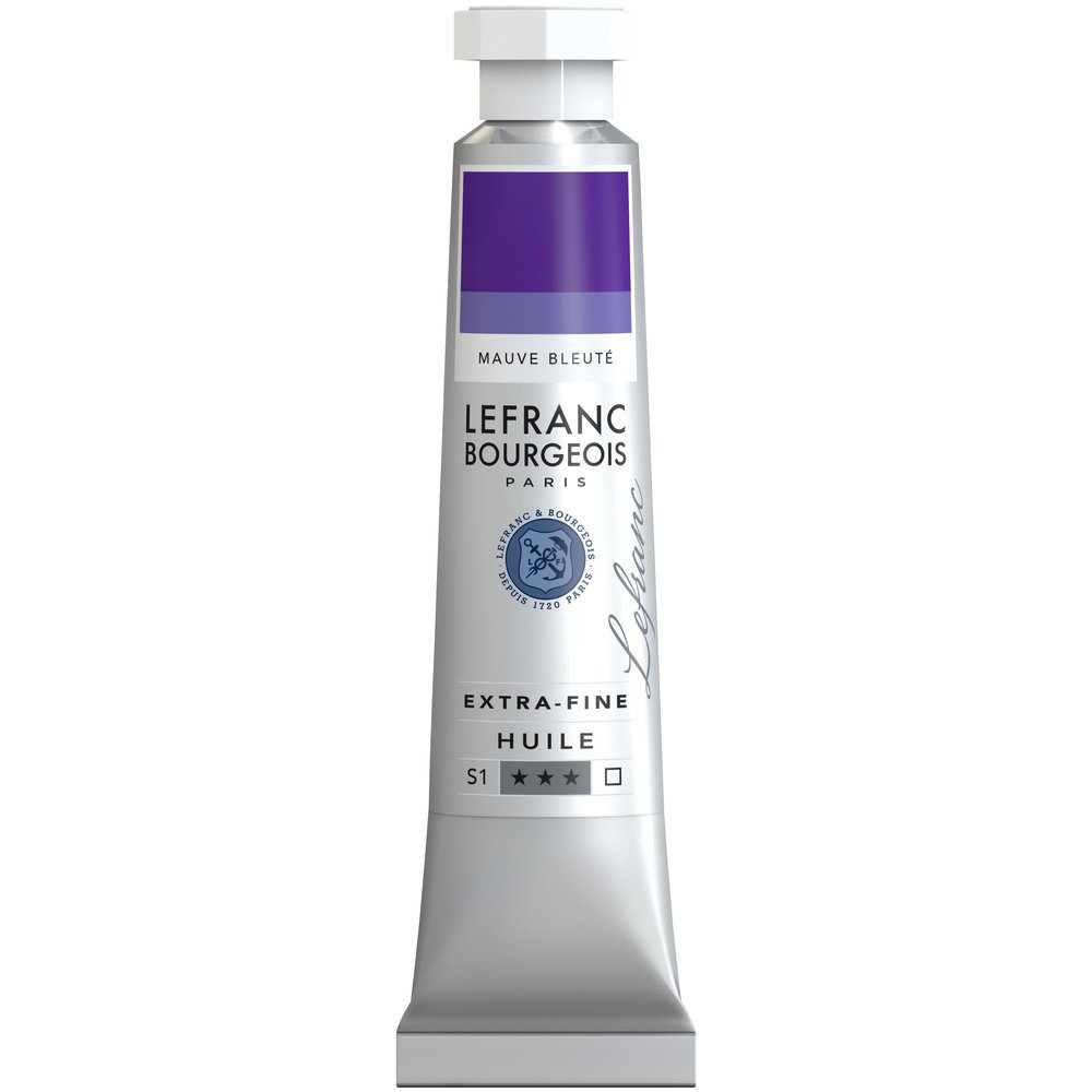 Lefranc Bourgeois 404954 extra feine Ölfarbe in Künstlerqualität aus hochwertigen Pigmenten, lebendige Farben, hohe Lichtechtheit, 20ml Tube - Malven Bläulich