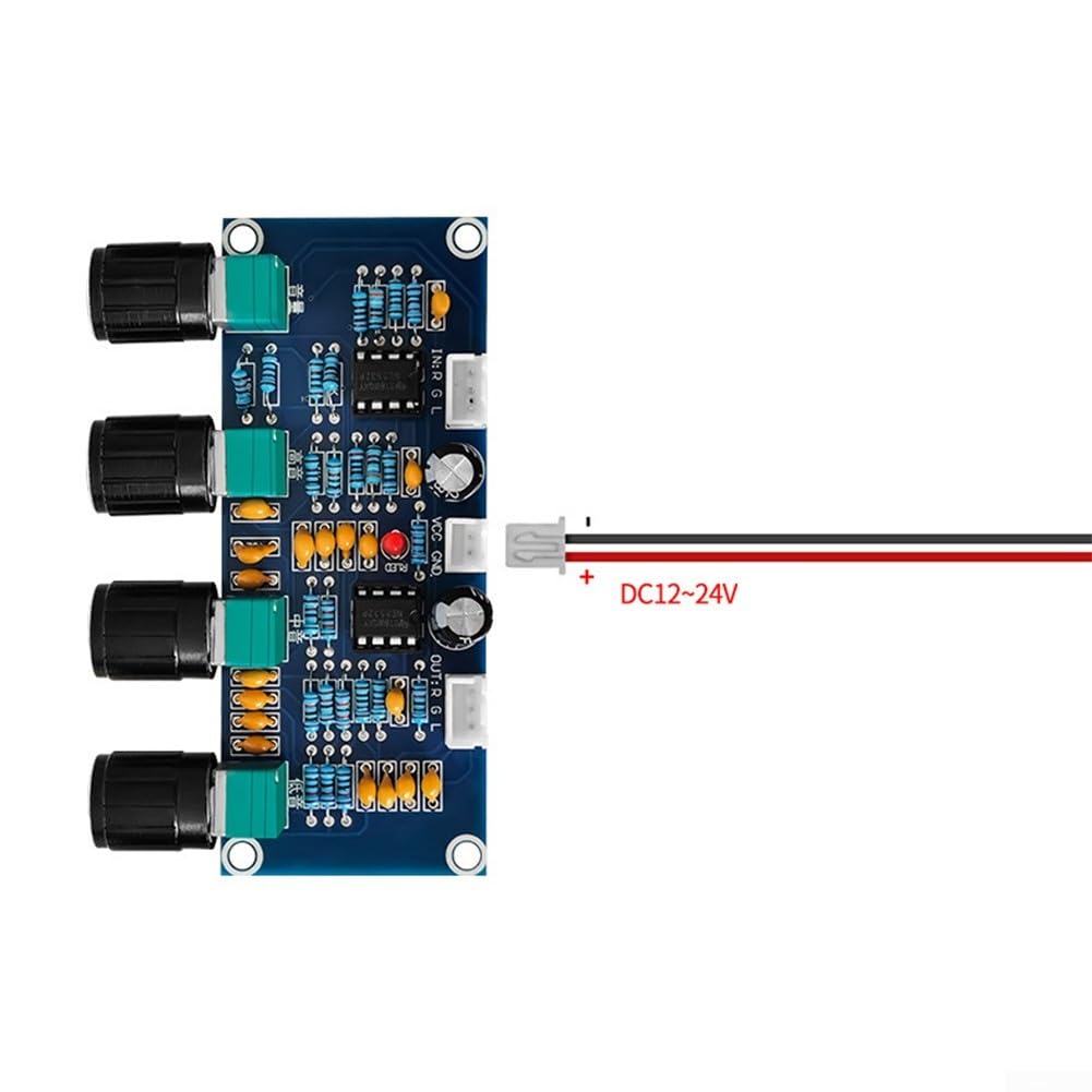 Scheda preamplificatore controllo tono NE5532 IC DC 12-24 V modulo audio bassi alti volume