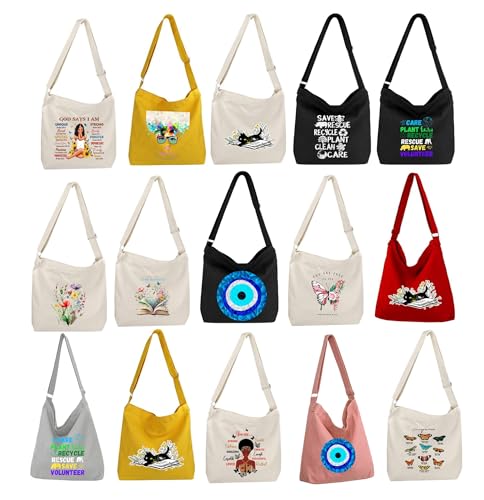 Image of Lify Women's Retro Large Size Canvas Shoulder Bag Hobo Crossbody Handbag Casual Tote - 1 Piece