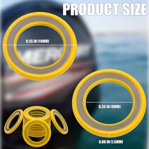 Image of 10Pcs Gearcase Drain Plug Seal Washer Gaskets 26-830749, Lower Unit Seals Grease Gaskets, Compatible with Mercury Marine /Mercruiser Gear Case Drain Plug 26-830749 26-8M0204694 8M0204693