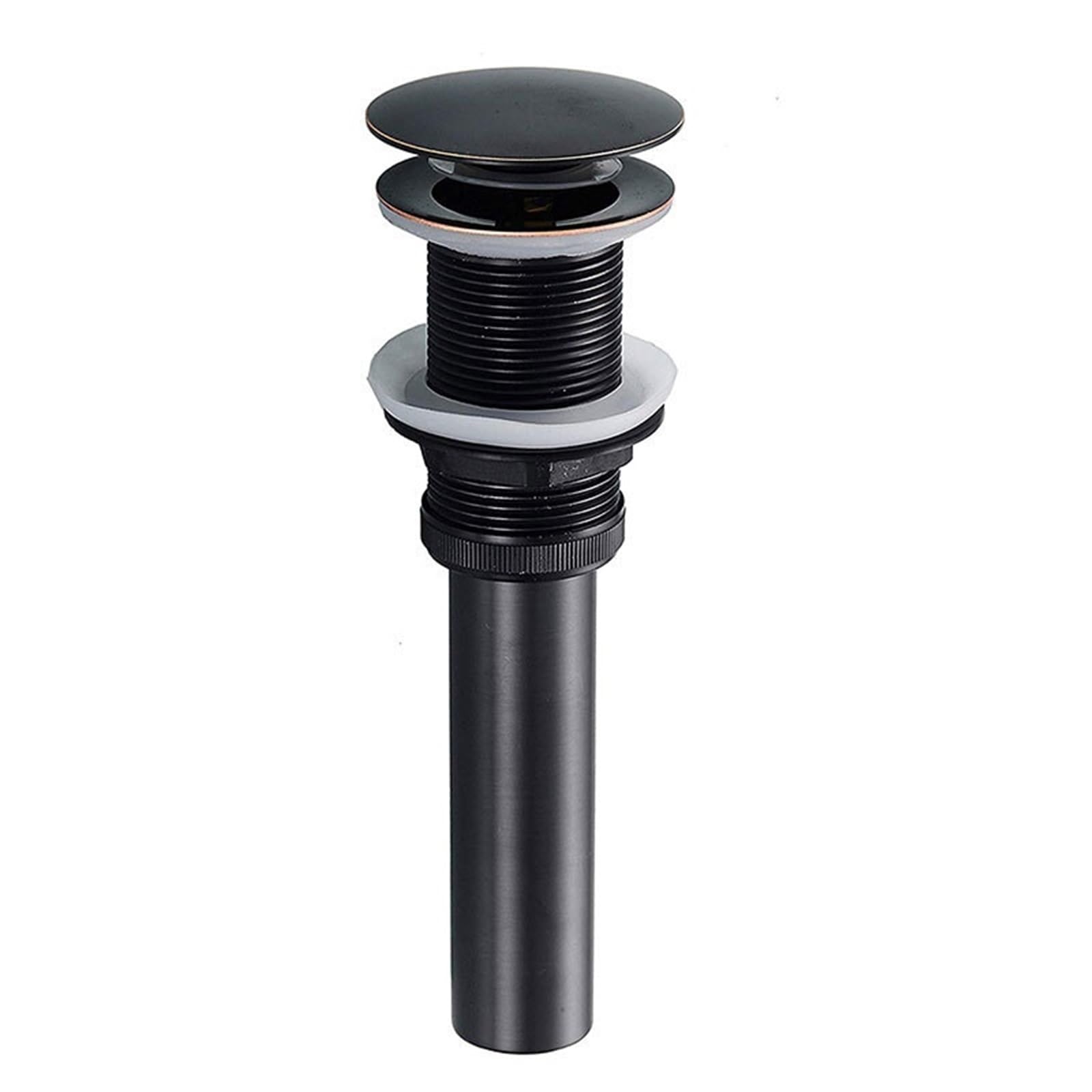 Sifón de botella redondo latón con drenaje emergente, kit tubo for sifón desagüe lavabo altura ajustable Para Lavabo De Baño y Lavabo(Pop-up no overflow)