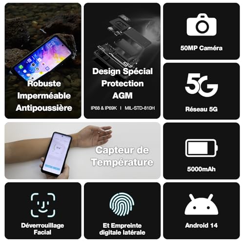 Smartphone outdoor 5G AGM X6 2024 : la solution aux écrans brisés - 2