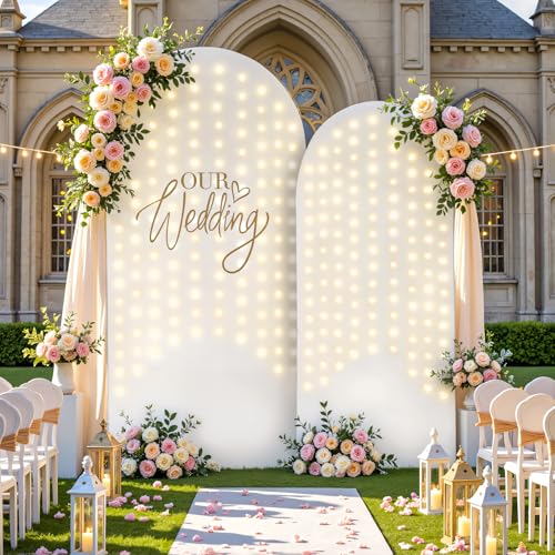 Cubierta blanca para fondo con luces para arco 7.2FT miniatura 6