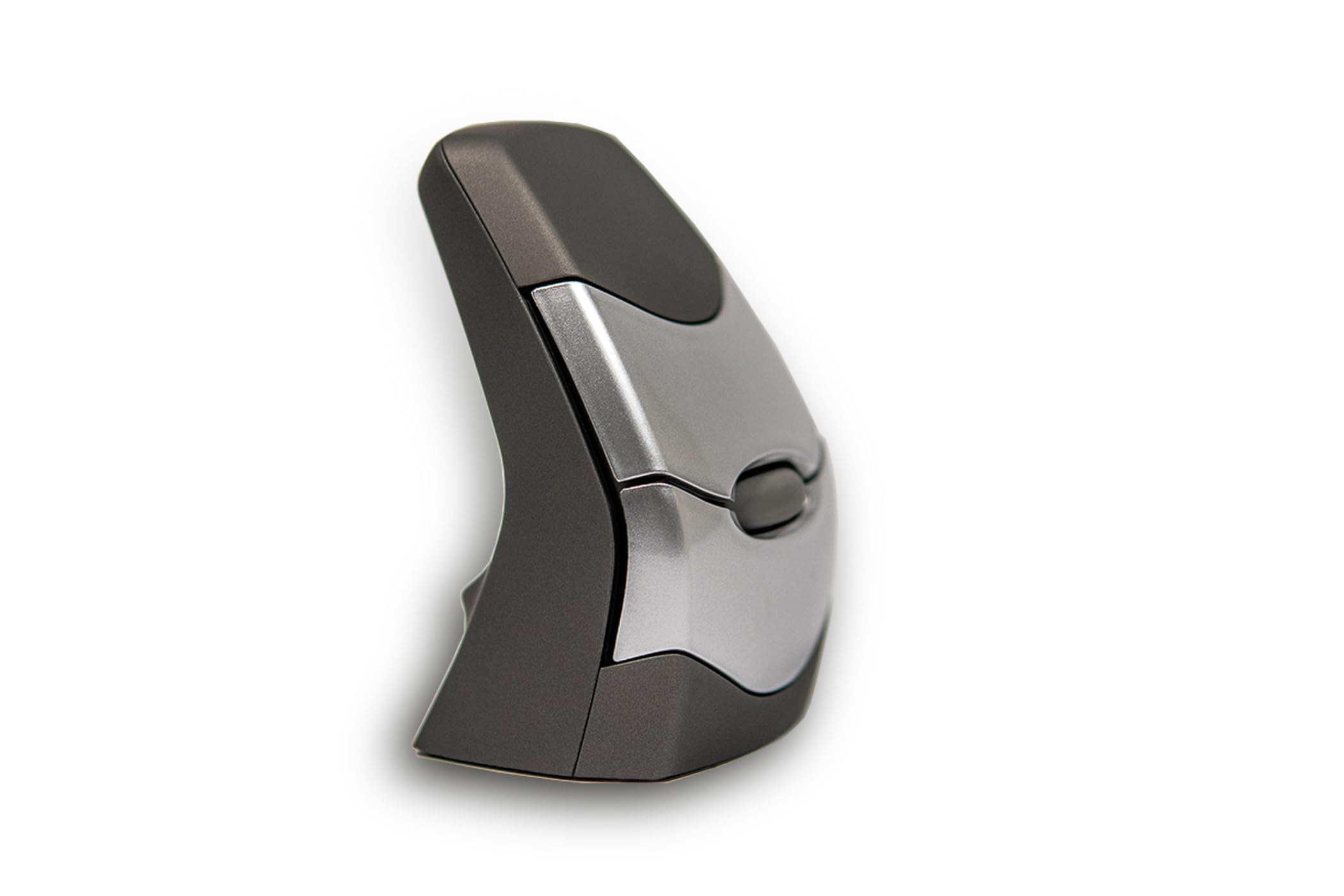 BakkerElkhuizen DXT 2 Präzisionsmaus Wireless, Ergonomische Kabellose Maus, Rechts- und Linkshänder, für Laptop/PC/Mac, Schwarz/Hellgrau