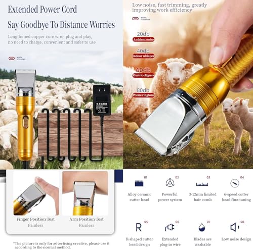 Tondeuse professionnelle pour animaux robuste avec ciseaux de coupe