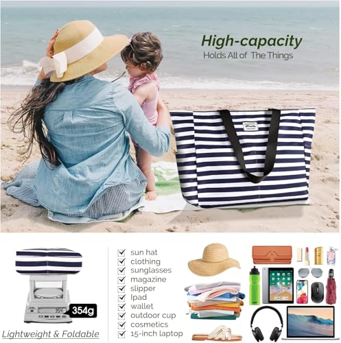 Bolsa de playa con múltiples bolsillos y diseño plegable para máxima versatilidad 4