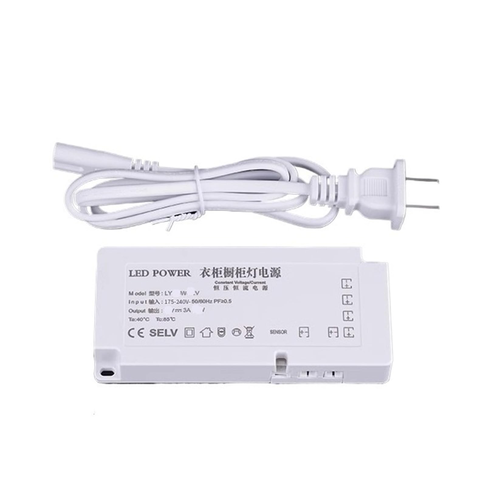 PWANUIGTE Cabinet Light Dedicated Power Supply 12V Interface with Induction Switch Ultra-Thin Transformer 24v Wardrobe Wine(12v 48w)