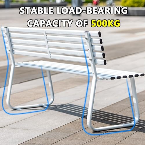 Banc de jardin en acier galvanisé bleu ultra résistant charge 500kg