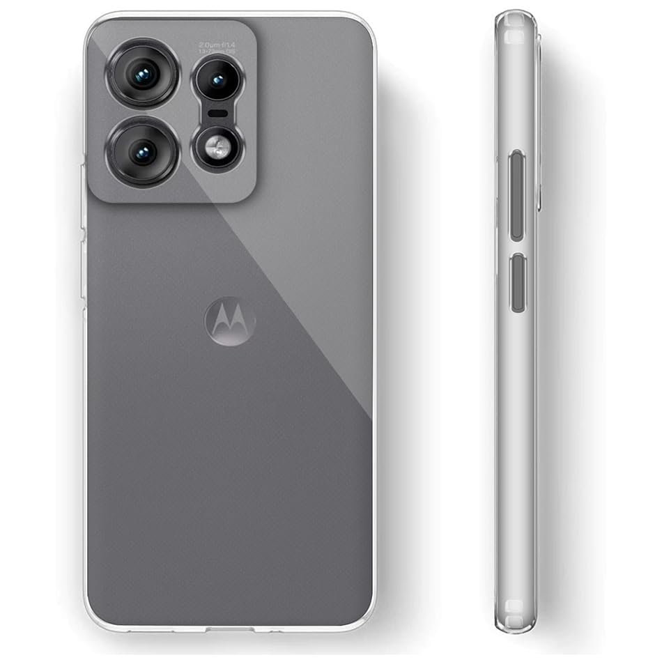 Image of NISHTECH for Moto Edge 50 Pro 5G Premium Transparent Hybrid Soft Slim Dust Proof Back Case Cover with Camera Protection