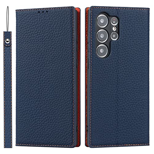 Elick Galaxy S23 Ultra �K�p �P�[�X �蒠�^ �������v Galaxy S23 Ultra SC-52D SCG20 �P�[�X �{�v �}�O�l�b�g�� �X�^���h�@�\ �J�[�h���[ �X�g���b�v�t�� �M�����N�V�[ S23 �E���g�� �J�o�[ �u���[