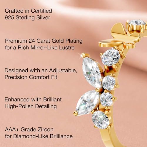 Image of Miss Highness 925 Pure Silver Butterfly Ring for Women and Girls | Adjustable Design | Premium Silver Jewellery With Authenticity Certificate | Gift for Girlfriend Wife | Office Wear Ring
