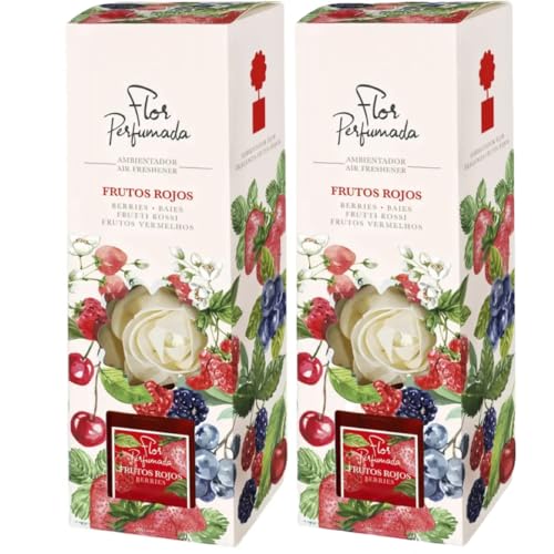 Pack de 2 Ambientador Mikado 90 ml-Aroma floral y envolvente para tu hogar.-Frutos Rojos