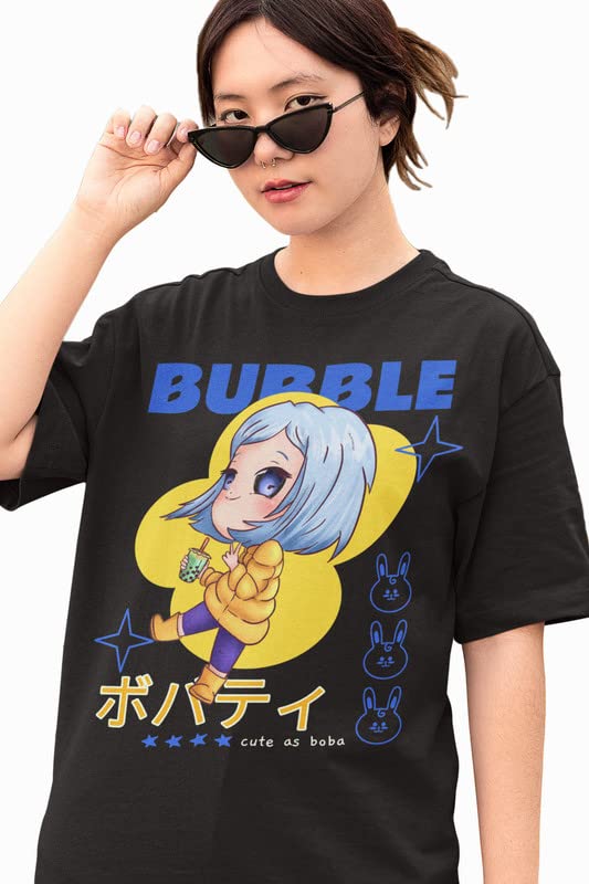 New North Bubble Black Oversized T-Shirt for Women 3 51KTAN+S KL