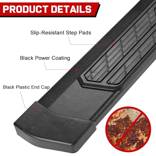 Estribos laterales 6 pulgadas para Ford Ranger Super Crew Cab miniatura 6