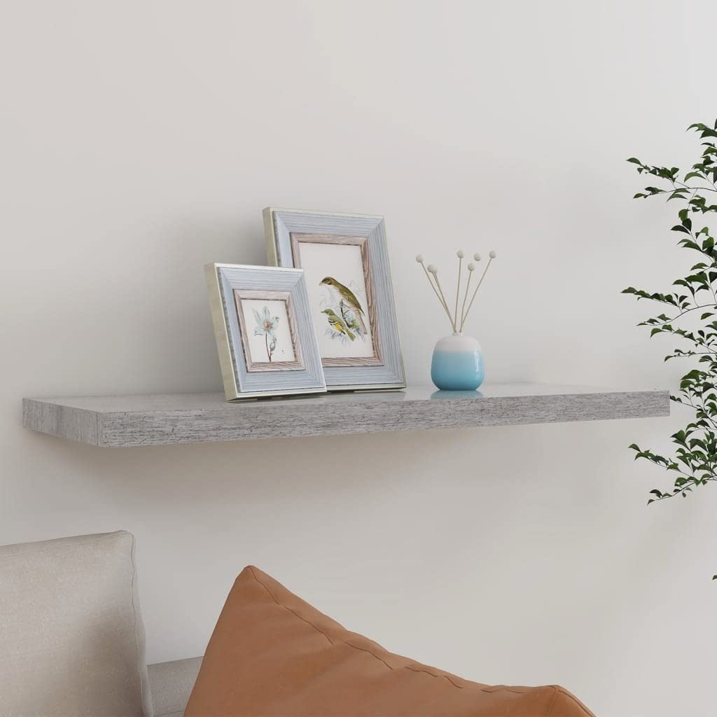 YUANCHUTOP Floating Shelves, Rustic Wall Mounted Shelf with Invisible Brackets Book Plant Display Rack Storage for Bathroom Living Room Bedroom Entryway Hallway, 80cm