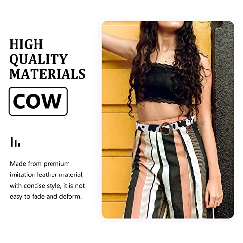 VALICLUD Womens Belts for Jeans Cow Print Belt Womens Leather Belt Animal Print Waist Belt Thin Belts Western Belts for Women4