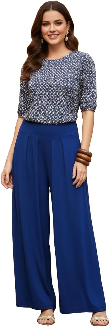 Calça Feminina Pantalona cintura alta Tribo Livre Viscolycra