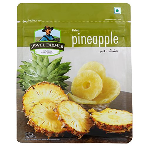 JEWEL FARMER Organic Dried Pineapple, Slices, Chunks 100% Natural Taste...