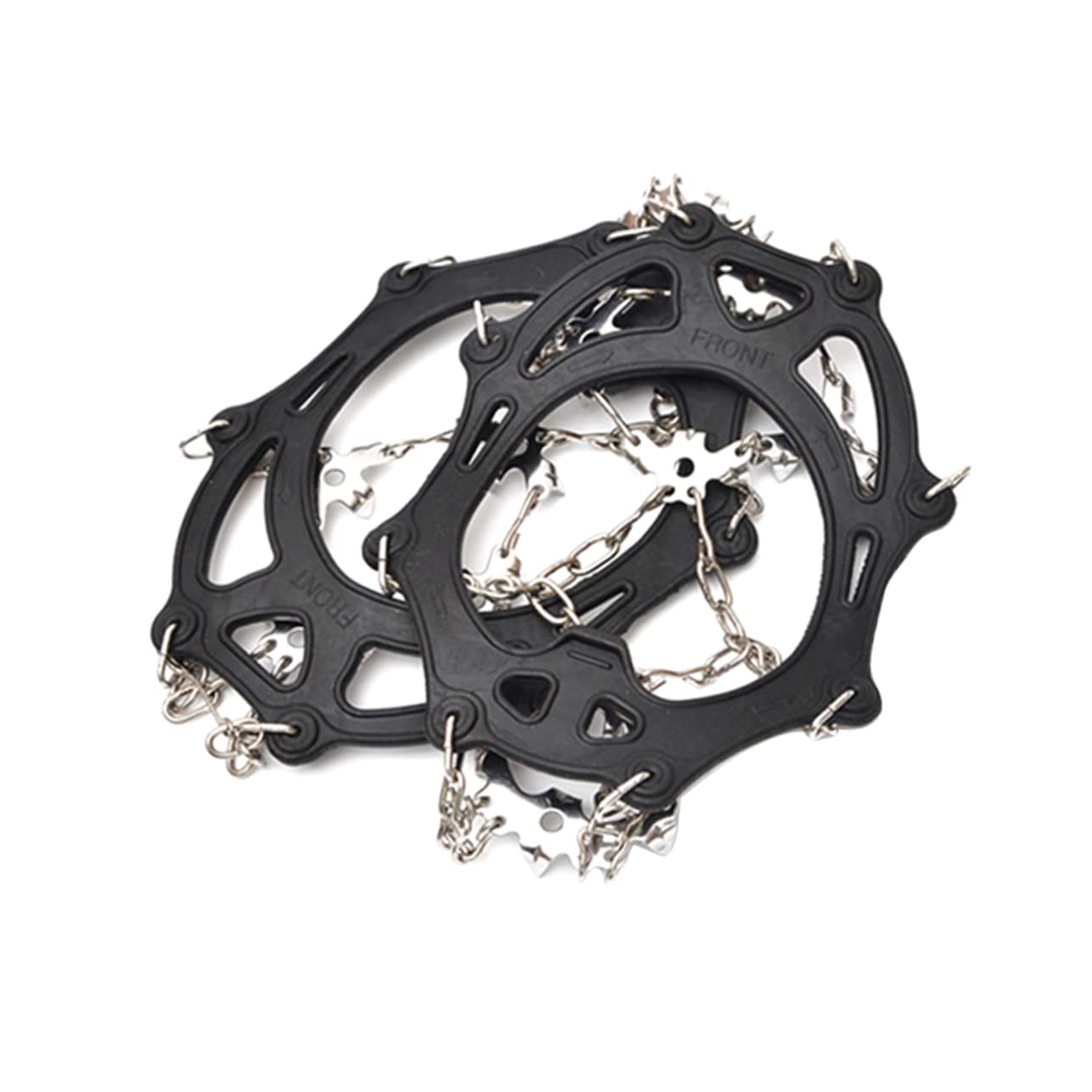 KICHOUSE Boot Spikes for Snow and Ice 19 Tooth Anti-Skid Climbing Shoes Covers Ice Grippers Mountaineering Equipment