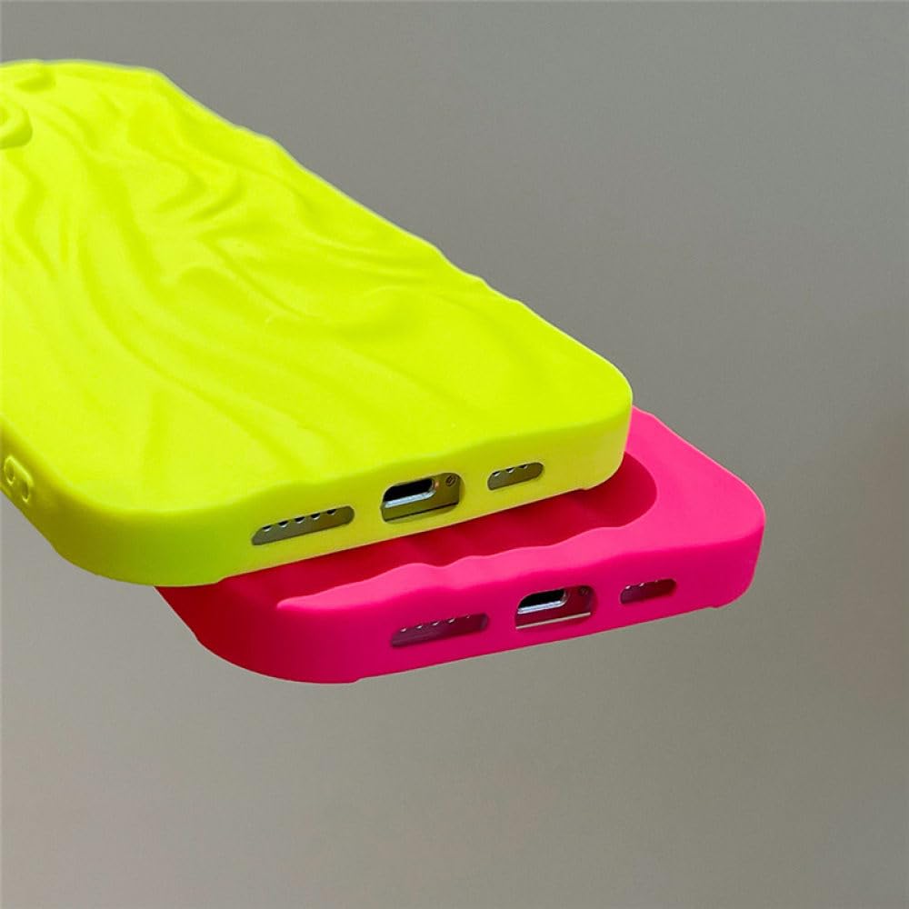 イエロー ドットパターン シリコンケース Amazon.co.jp: iPhone 12 用ケース蛍光イエロー 3D つや消しひだ