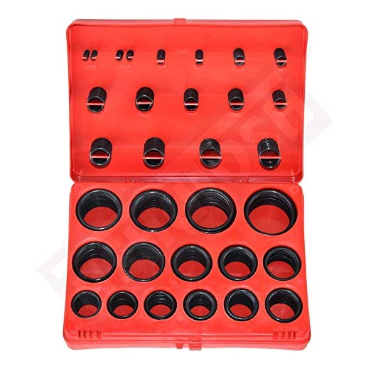 Chetanoring Universal Metric O-Ring Assortment | 382-Piece Set CAR WASH pump Black Rubber WASHER High Pressure Hose packing ring water pressure Aquatak/AQT Series Oil Seal Gasket Gun pipe top rubber