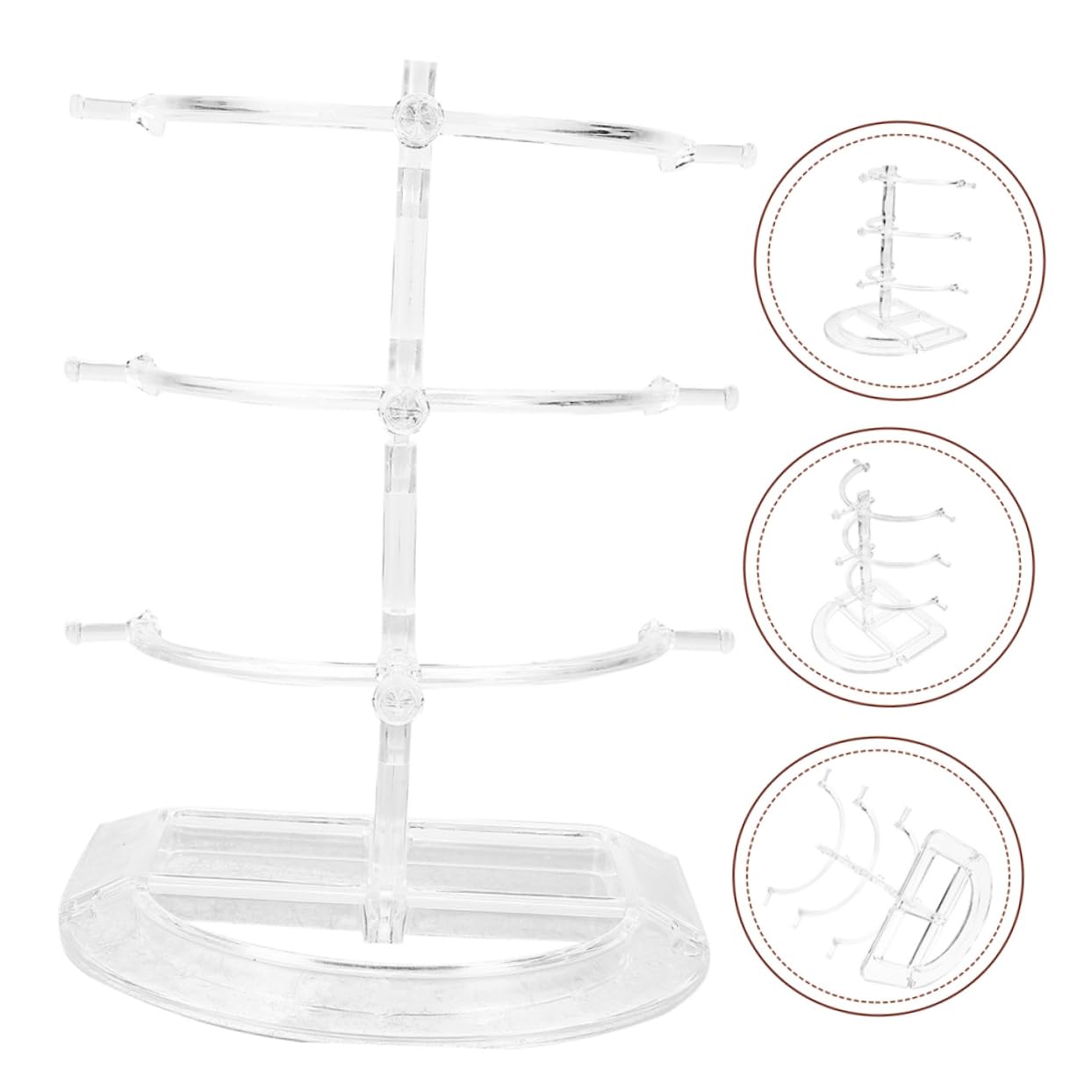 IMIKEYA 8 Stk Brillenständer Mehrschichtiger Brillenhalter brillen aufbewahren Brillenbox brillenablage Ständer für Brillenhalter Sonnenbrillen-Präsentationsständer p.s Transparent