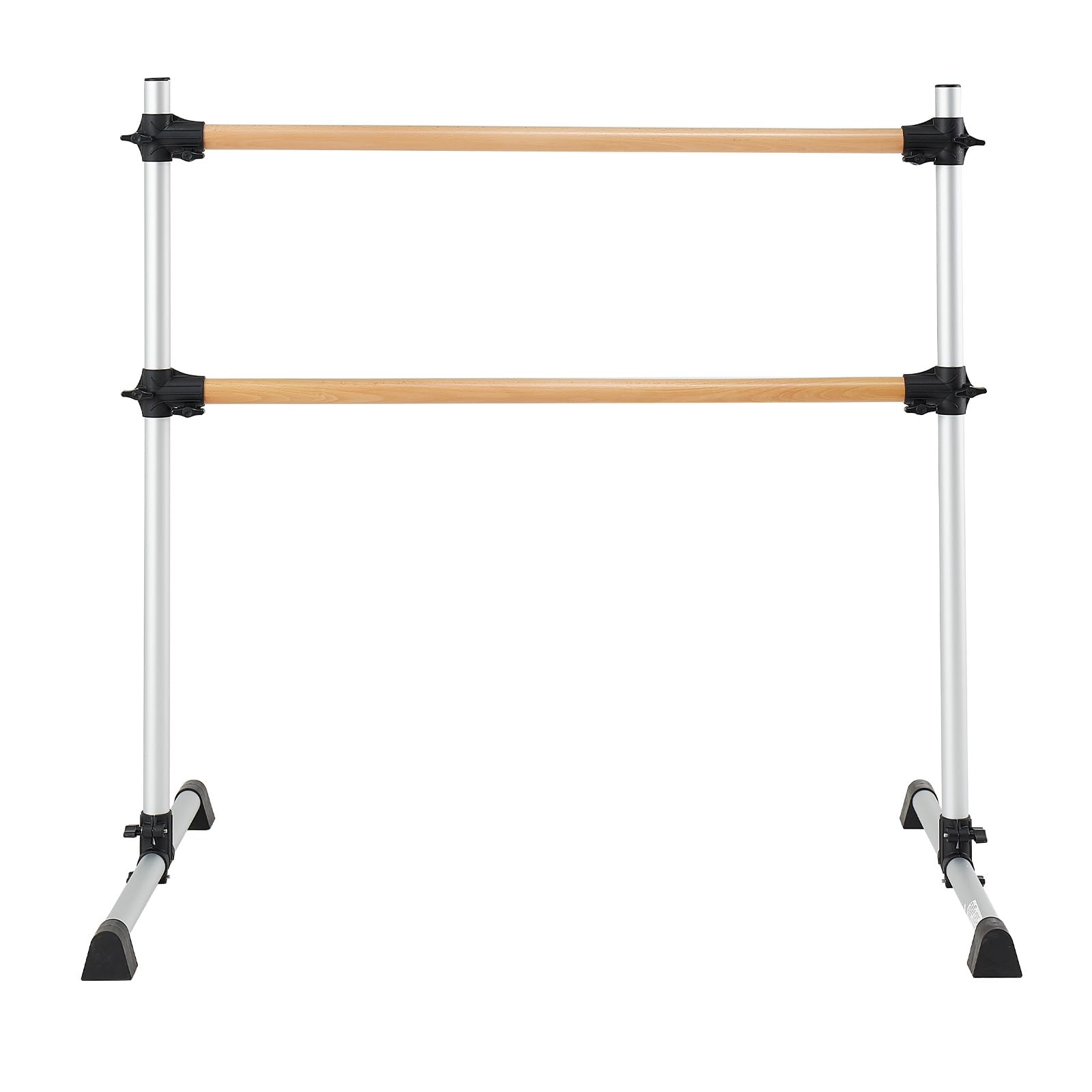 VEVOR Barra de Ballet Independiente Doble, Madera, Entrenamiento de Equilibrio, 1260x760x1180 mm, Carga 136 kg