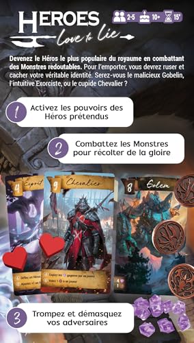 Blackrock Games Heros Love to Live Jeu de Cartes et de Bluff Jeu d'ambiance Tactique pour 2 à 5 Joueurs dès déduction rôle caché réflexion identité secrète Unfriendly Games - vue 4