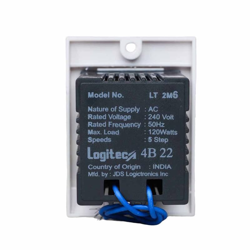 Image of Logitec Fan Regulator 5-Speed TWO MODULE NORTH WEST White